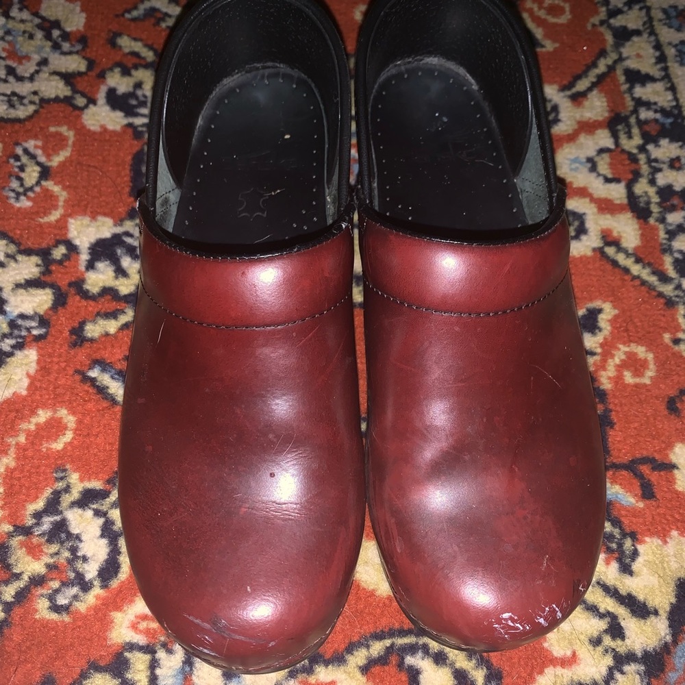 Red Dansko Clogs